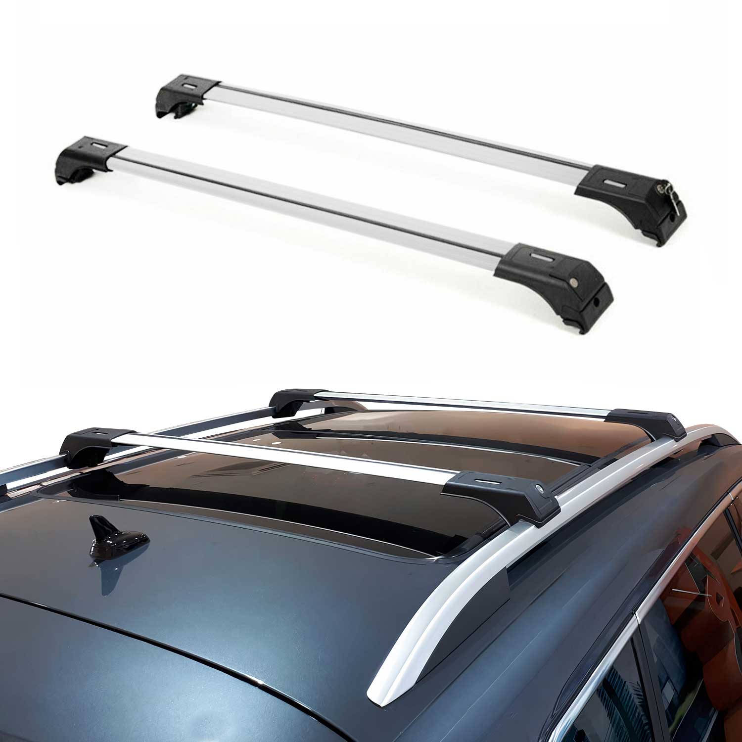 2013-2022 Buick Encore Roof Rack Cross Bars Silver