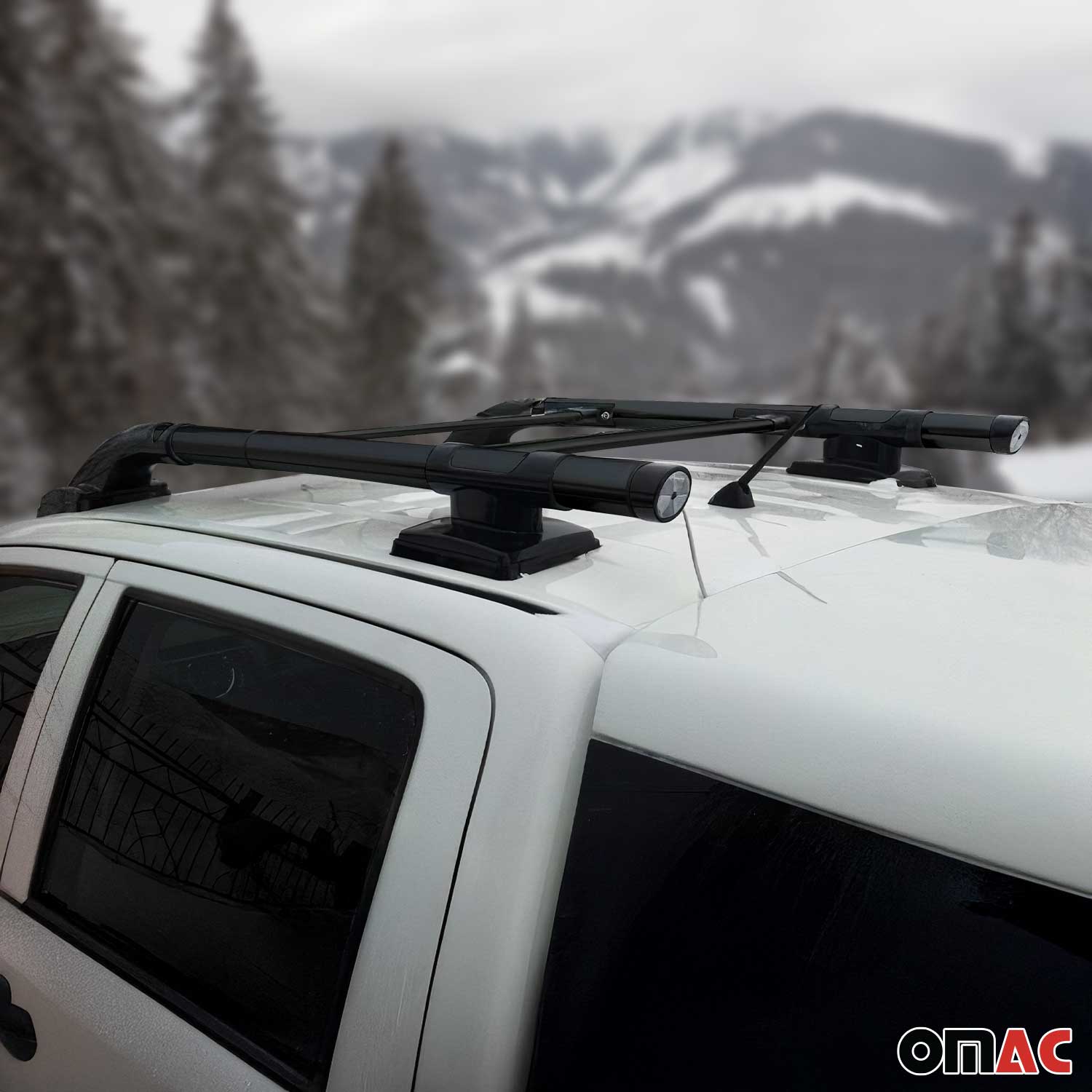 2023-2026 Chevrolet Colorado III Top Roof Rack & Side Rails Black Alu 4Pcs