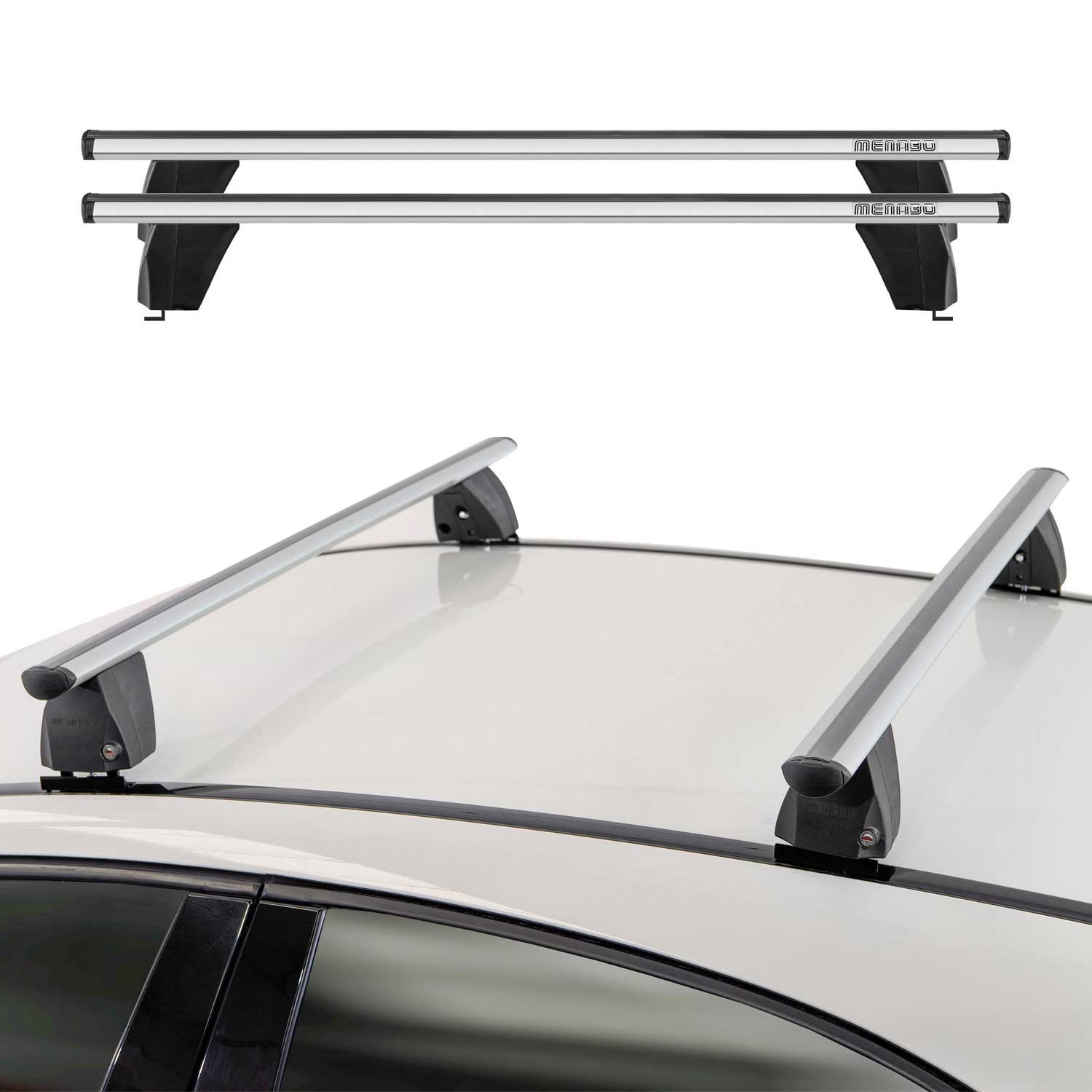 2014-2021 BMW 2 Series F22 Coupe Roof Rack Cross Bars Silver