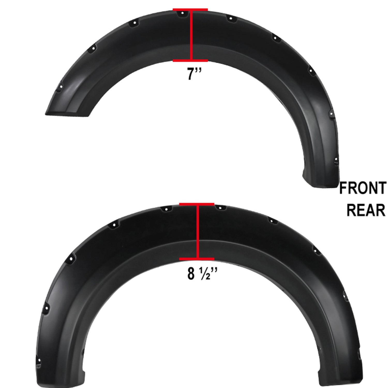 2009-2014 Ford F-150 Styleside Smooth Rivet Style Fender Flares Protector