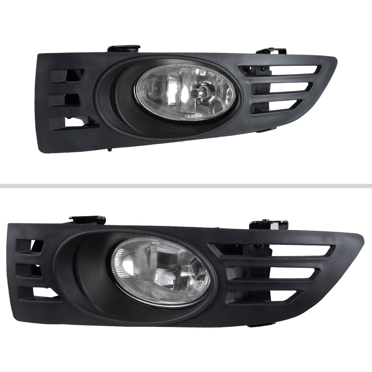 2003-2005 Honda Accord Coupe H11 Fog Lights Kit Chrome Housing/Clear Lens