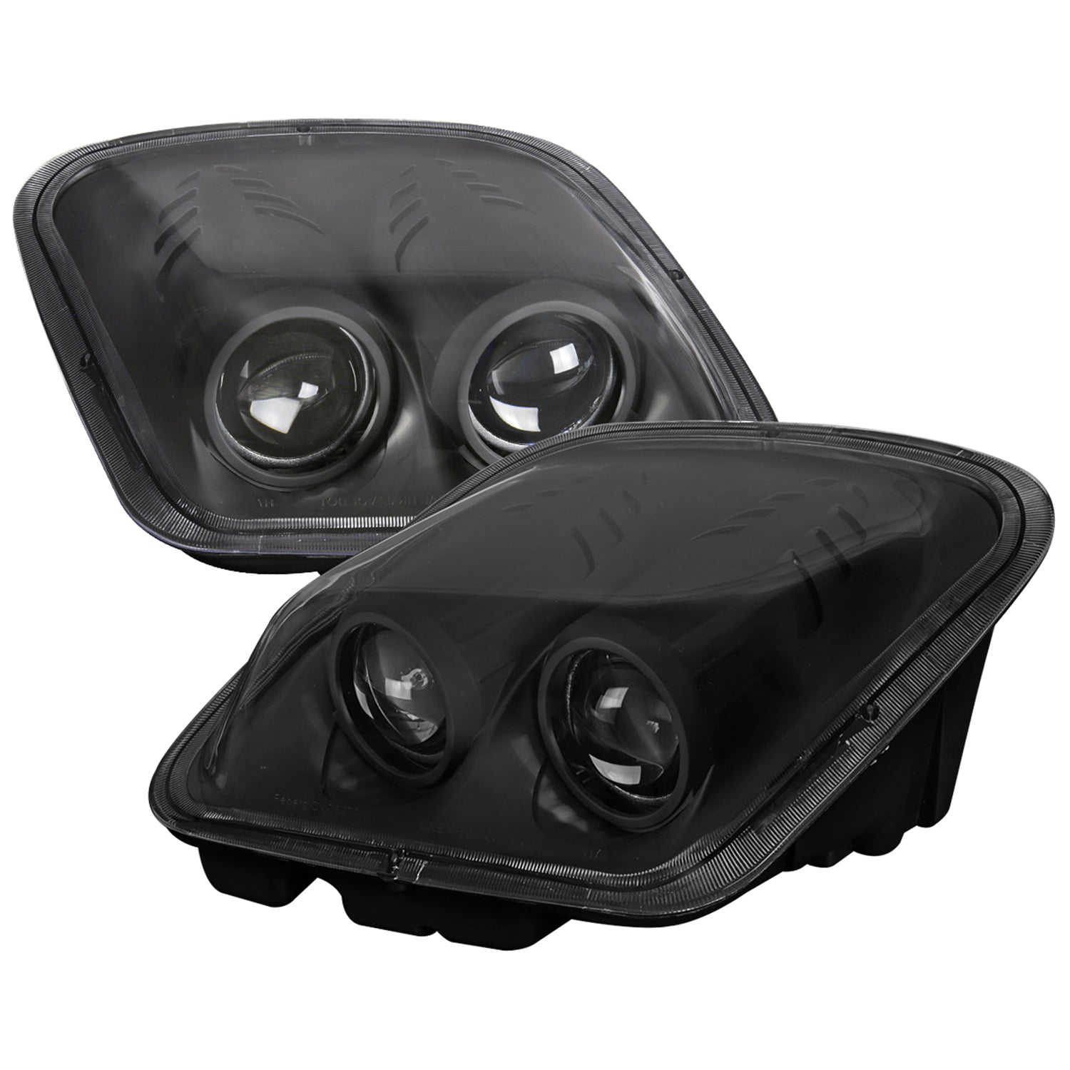 1997-2004 Chevy Corvette C5 H7 Projector Headlights Matte Black/Clear Lens