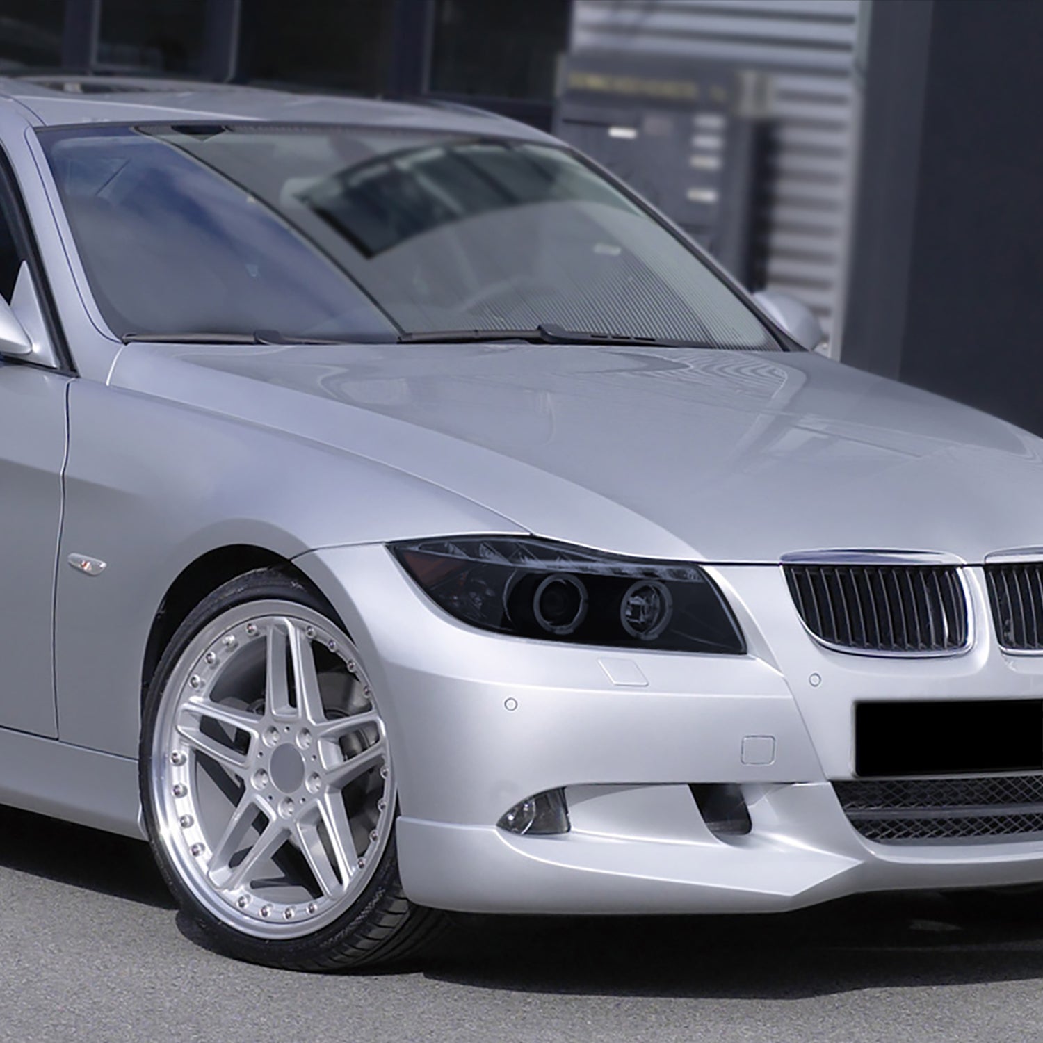 2006-2008 BMW E90 3 Series Sedan Dual Halo Projector Headlights LED Smoke