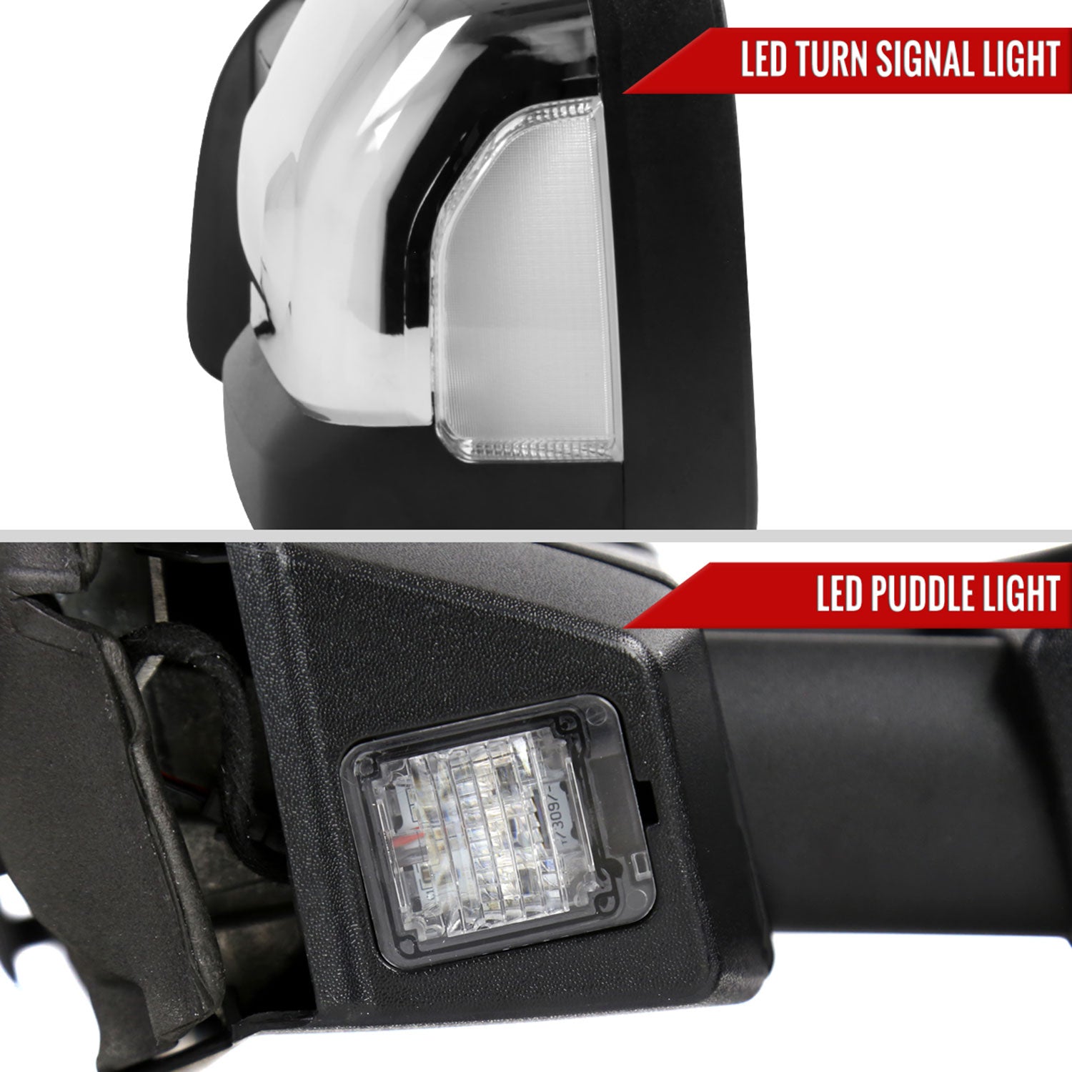 2016-2022 Nissan Titan BSM Memory Fuction & Manually Chrome Towing Mirrors