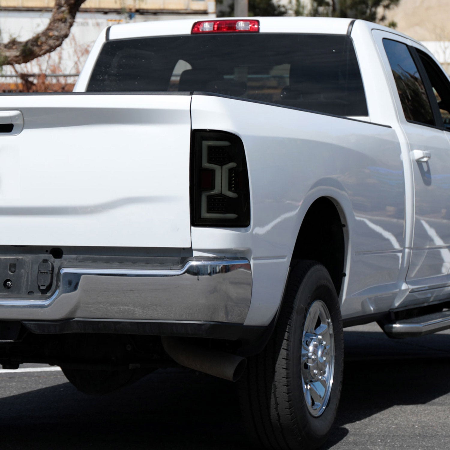 2019-2024 Dodge RAM 2500/3500 LED Signal Tail Lights Glossy Black/Dark Smoke