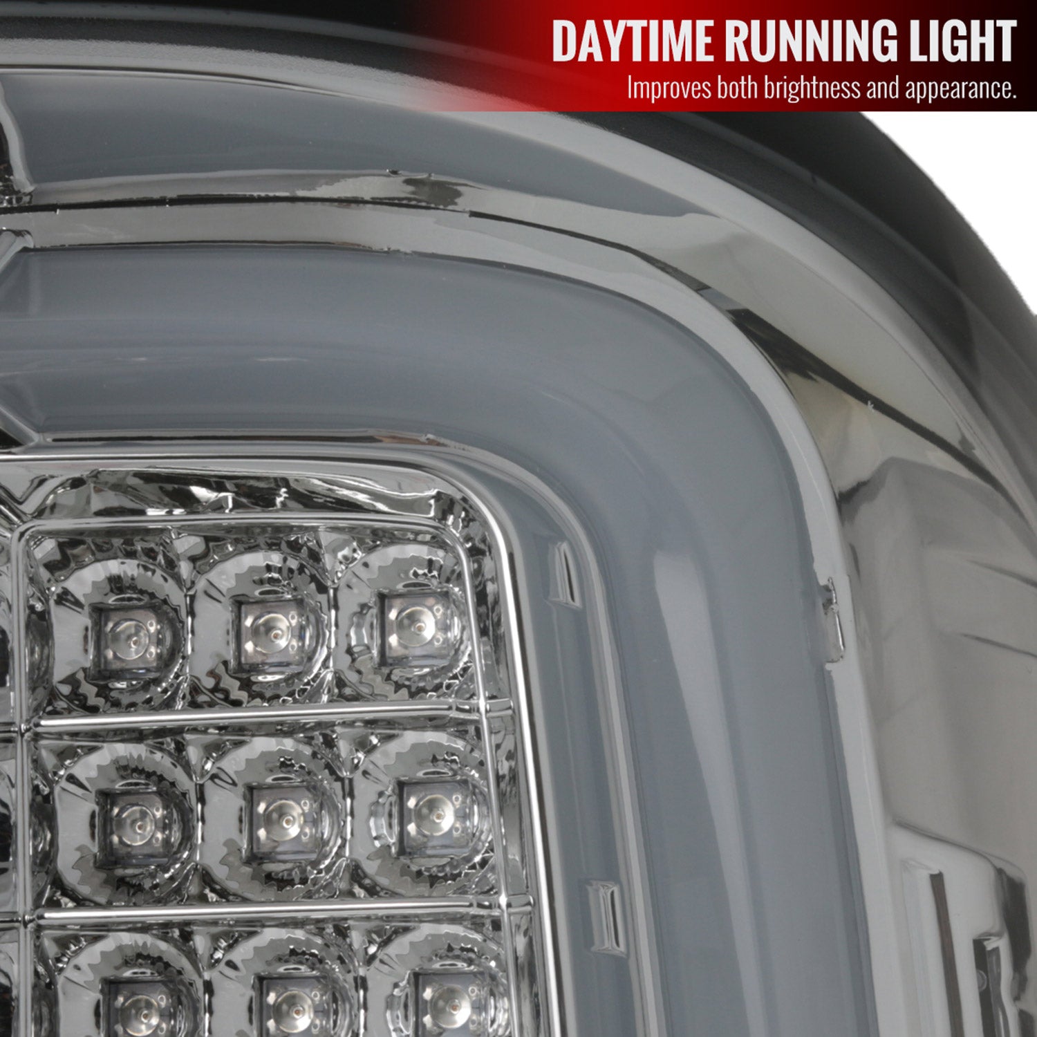 2014-2018 GMC Sierra 1500/2500HD/3500HD LED Tail Lights Chrome/Clear Lens