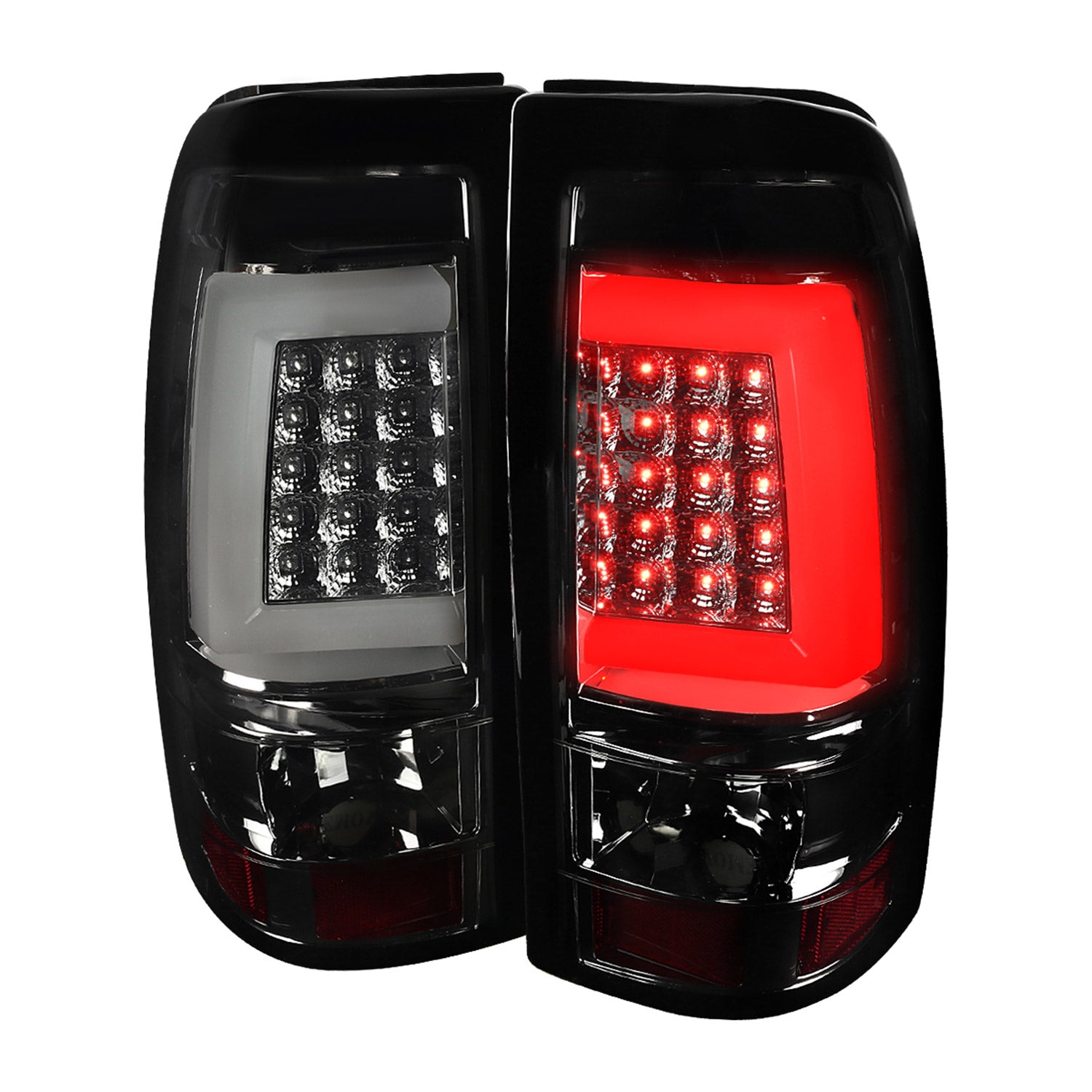1999-2002 Chevy Silverado/ 1999-2006 GMC Sierra LED Tail Lights G2 Chrome/Smoke