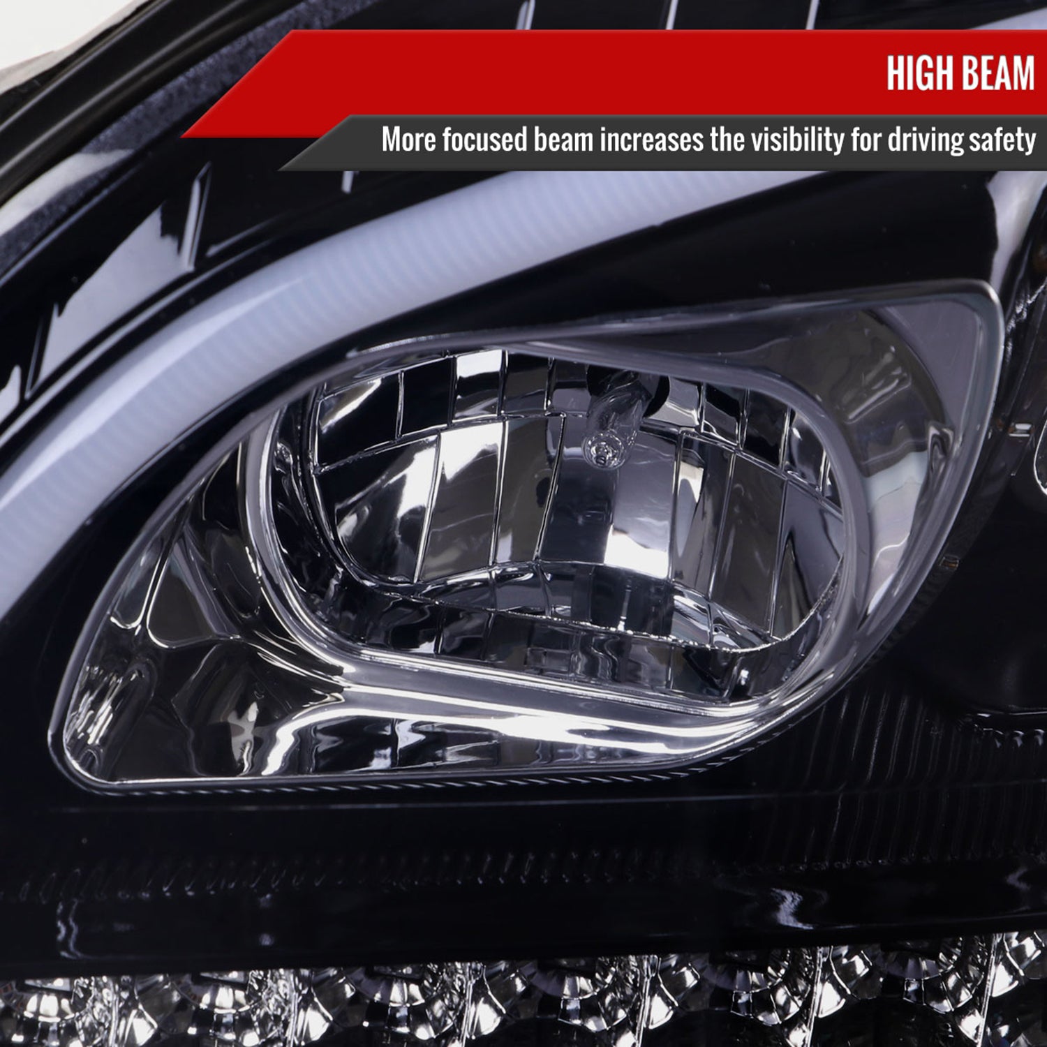 2009-2011 Mercedes Benz W164 ML-Class LED Sequetial Signal Headlights Smoke