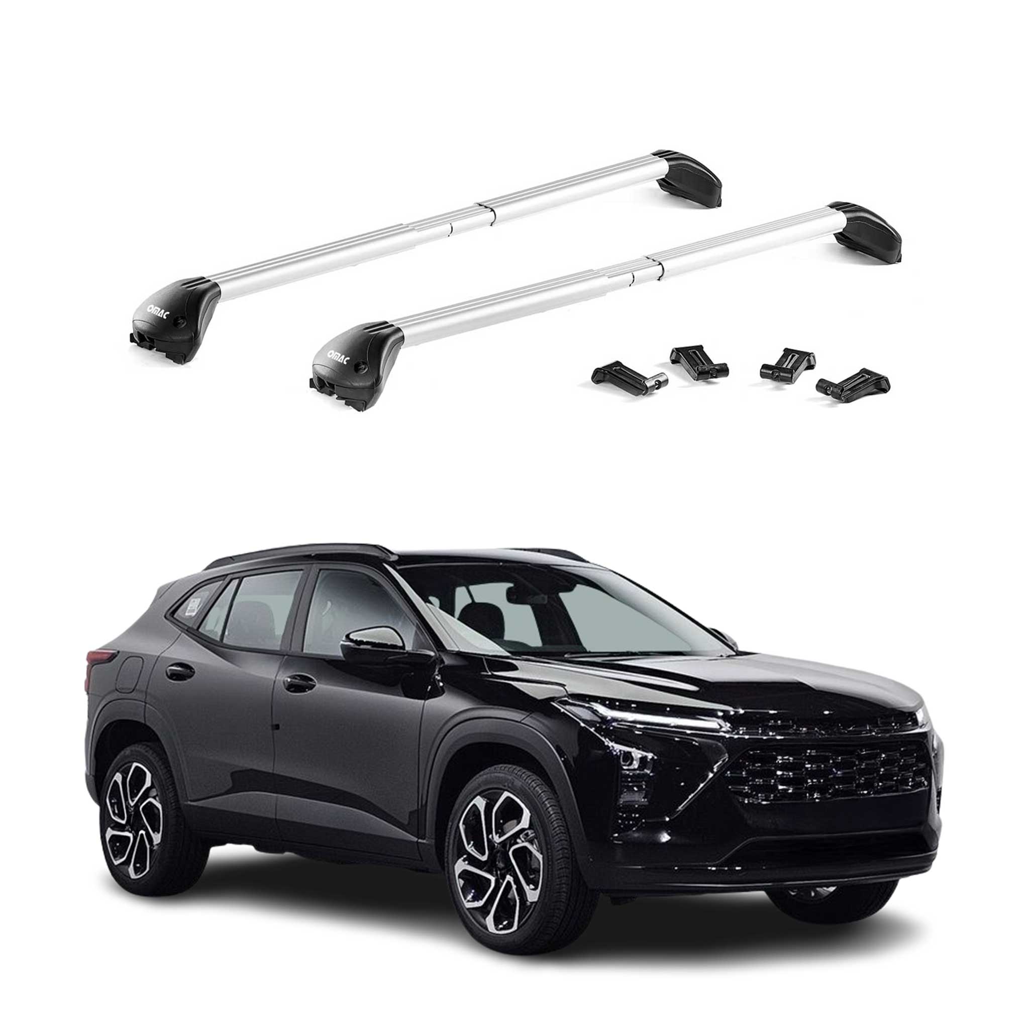2024-2026 Chevrolet Trax Roof Rack Cross Bars Luggage Carrier Alu Silver