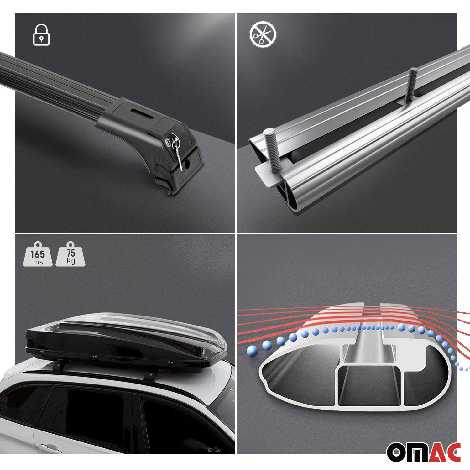 2011-2016 Mini Cooper Countryman R60 Roof Rack Cross Bars Silver
