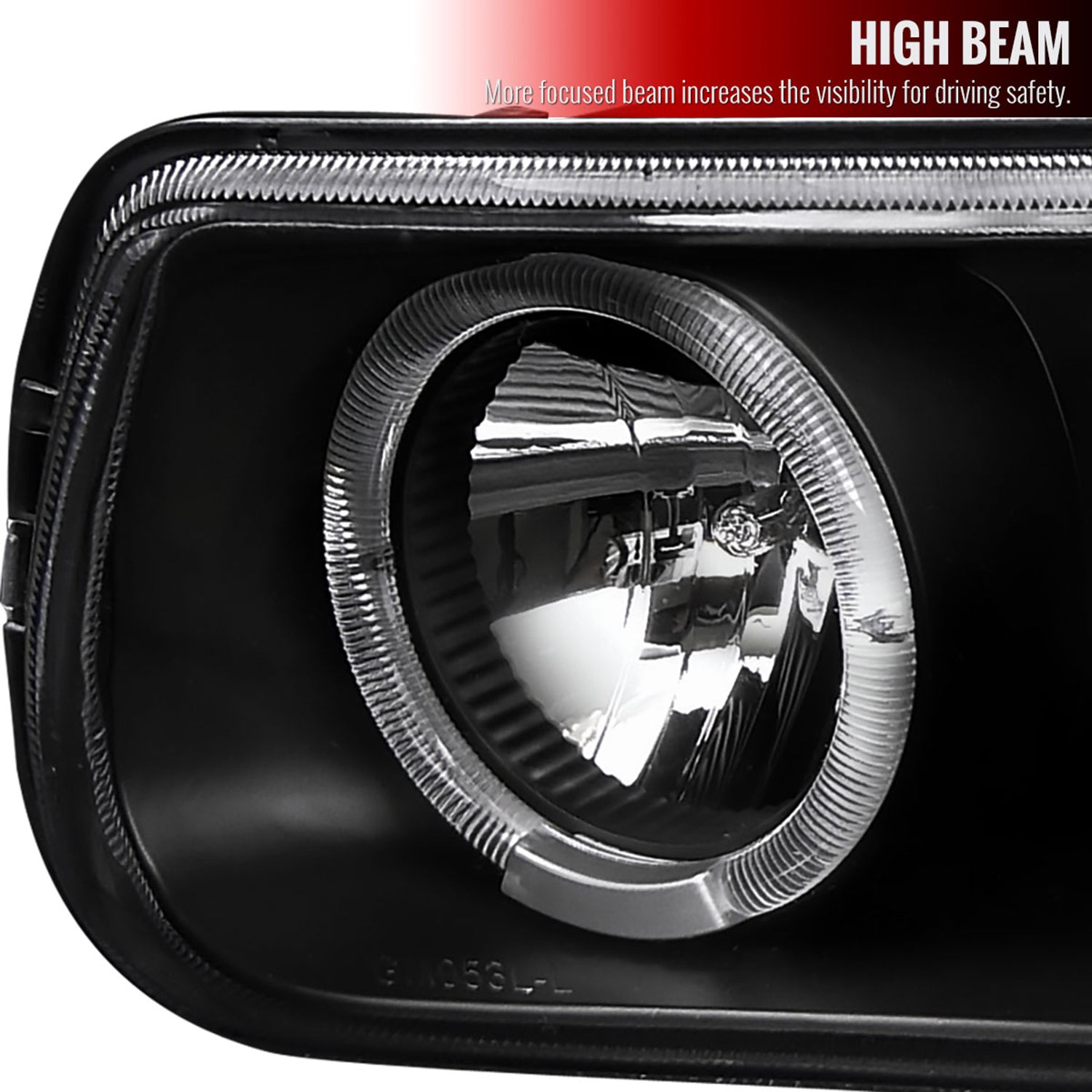 1999-2002 Chevy Silverado/ Tahoe/Suburban Dual Halo Headlights LED Black