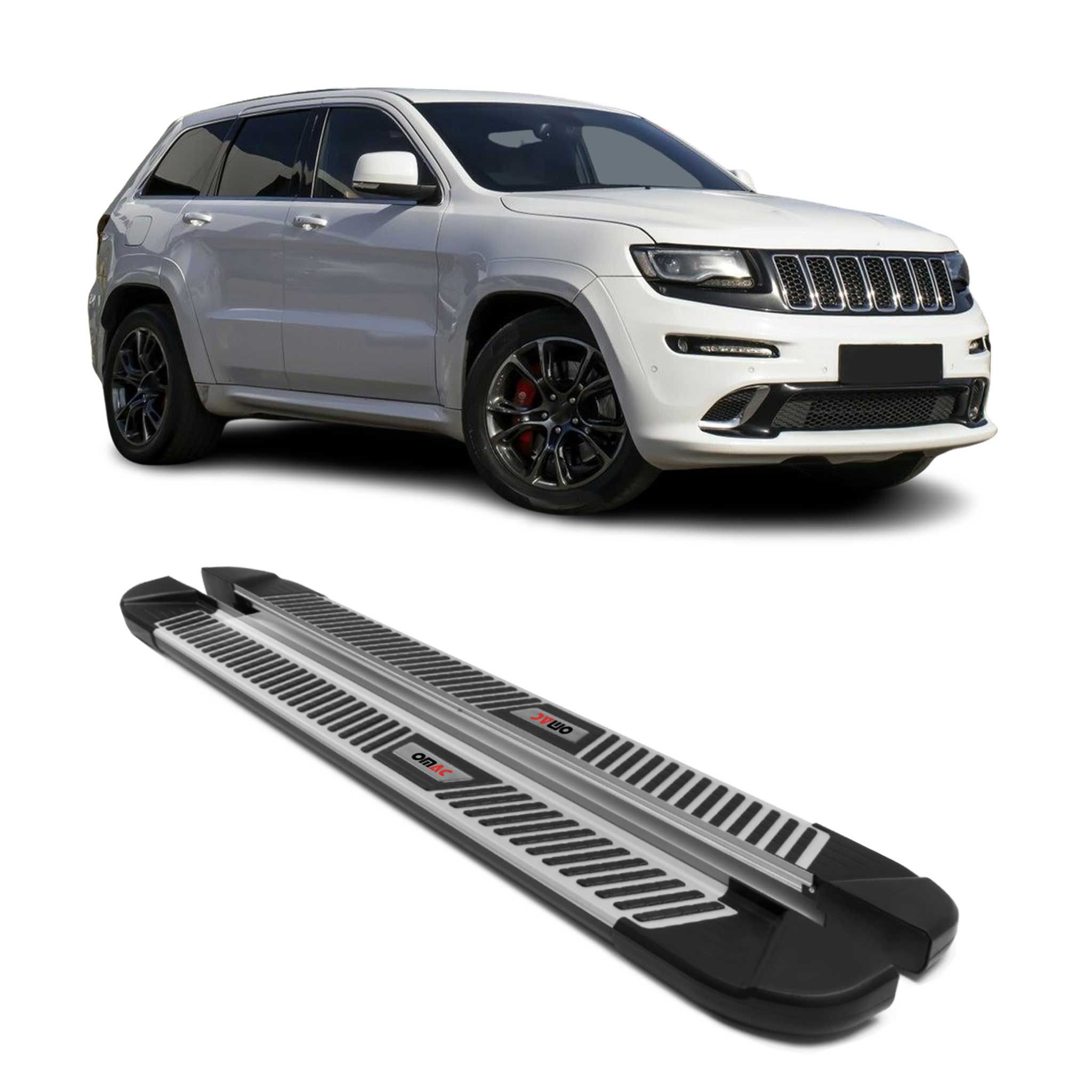 2011-2021 Jeep Grand Cherokee Nerf Bar Side Step Running Boards Alu 2x