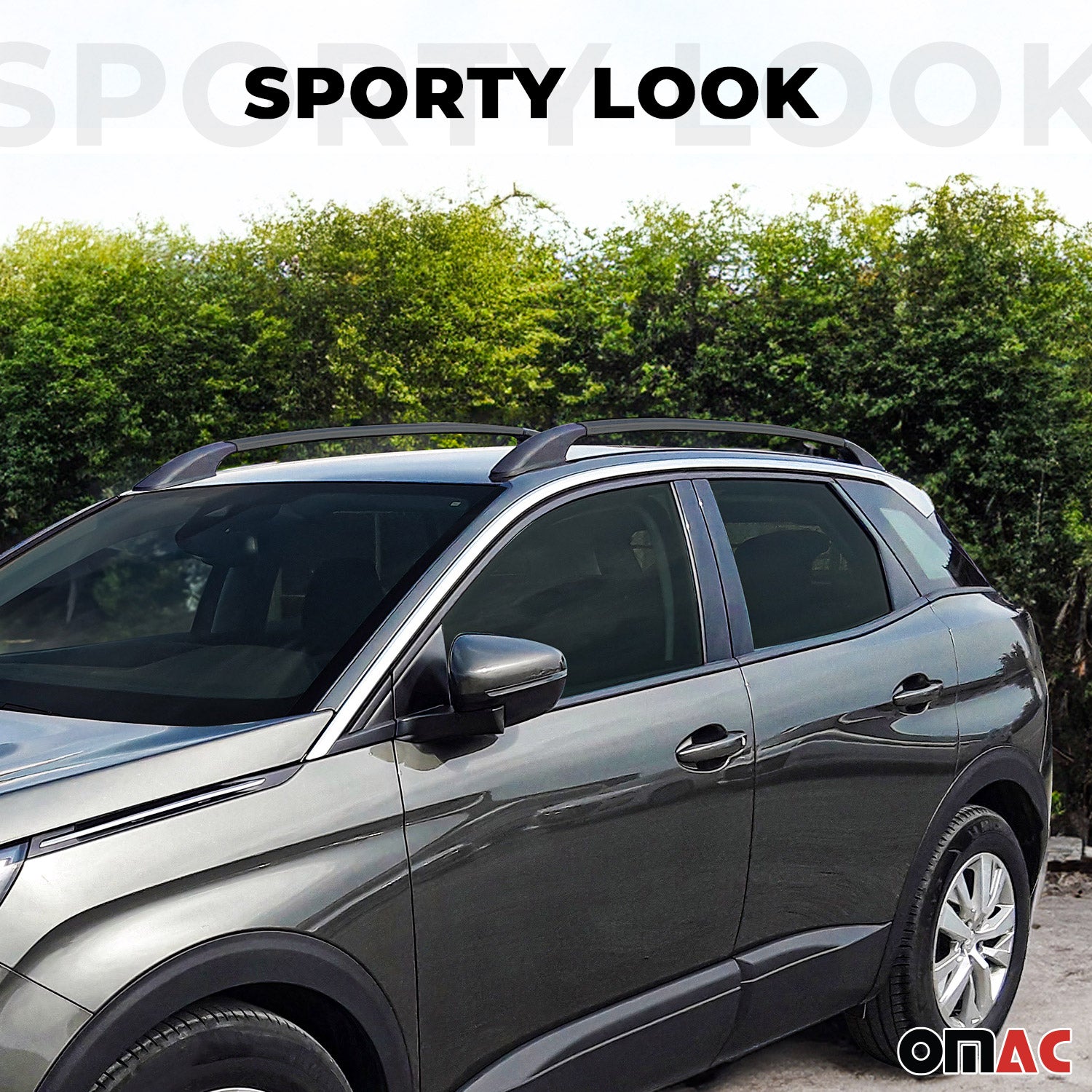2008-2014 Hyundai i20 Roof Rack Rails Side Rails Aluminium Black 2 Pcs