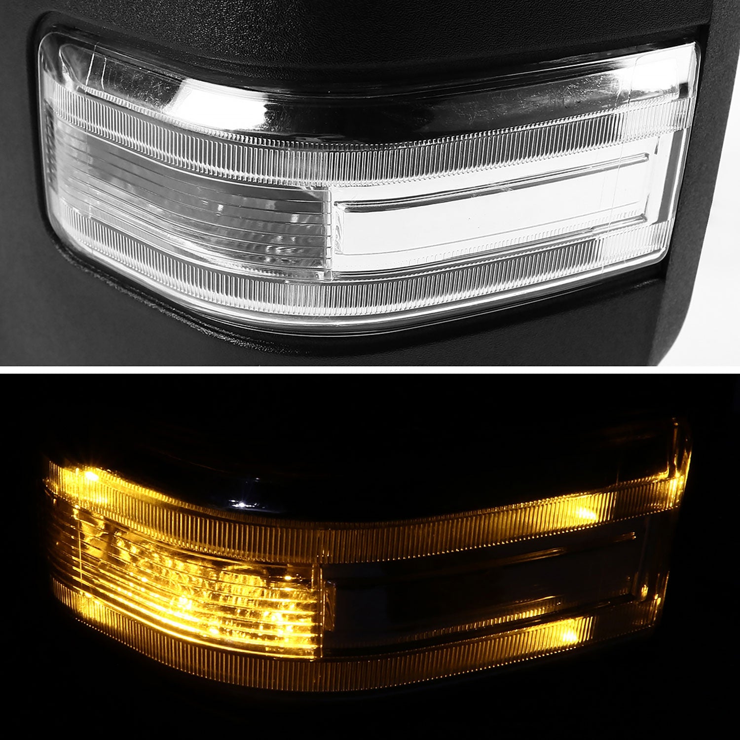 2007-2014 Ford F-150 Heated Towing Mirrors Clear Lens Turn & Puddle Lights