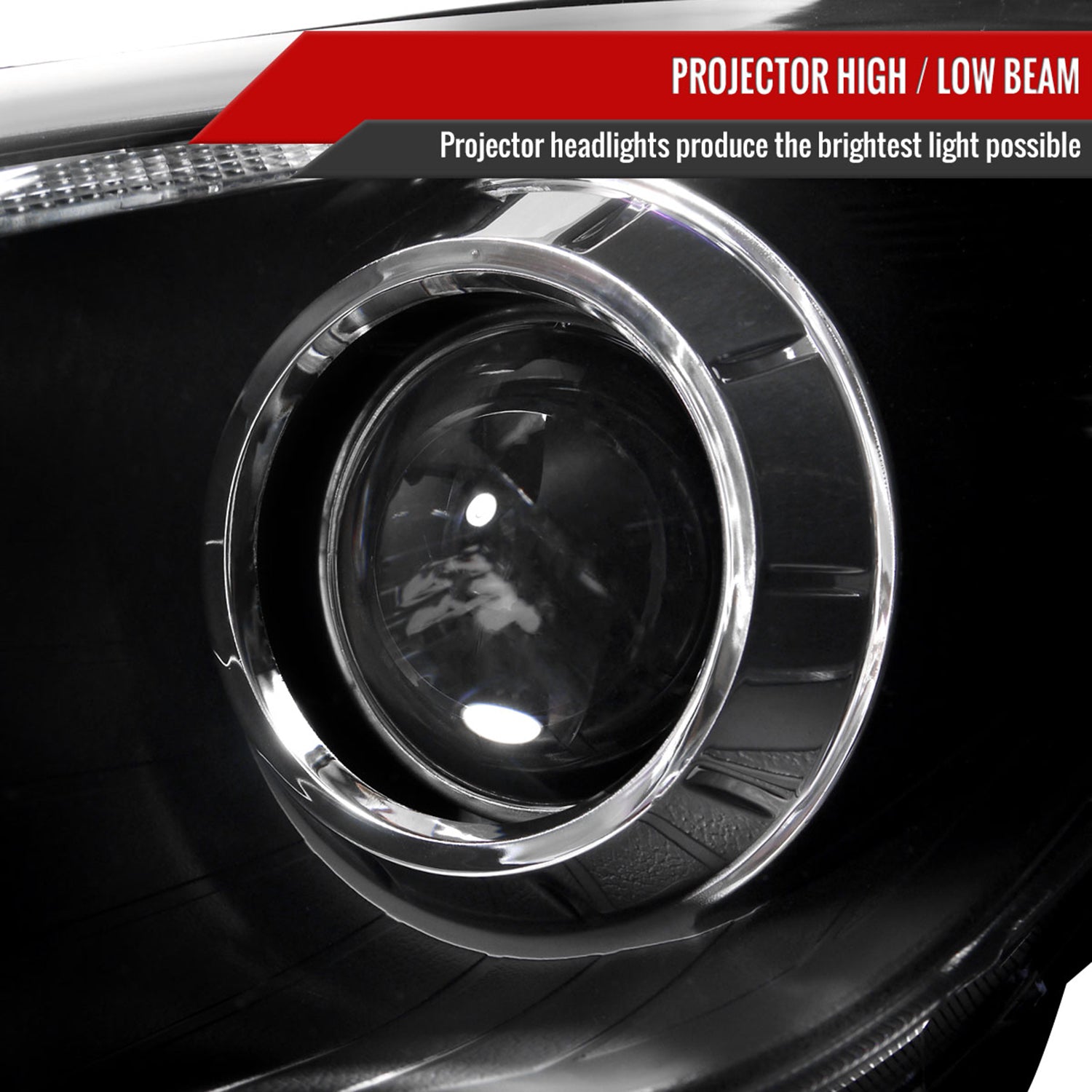 2010-2013 Hyundai Tucson Projector Headlights LED Light Strip Matt Black/Clear