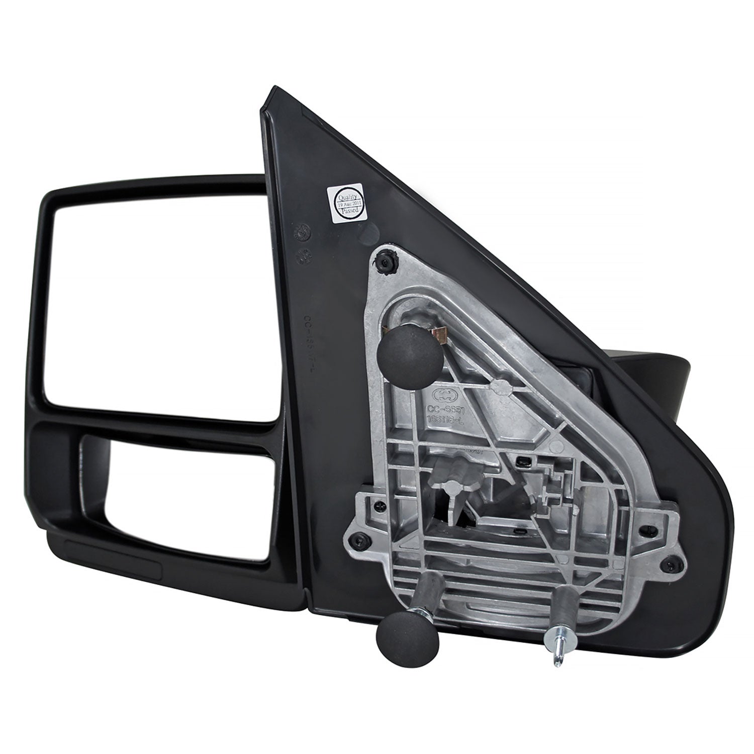 2004-2014 Ford F-150 Black Manual Adjustable Telescopic Towing Mirrors