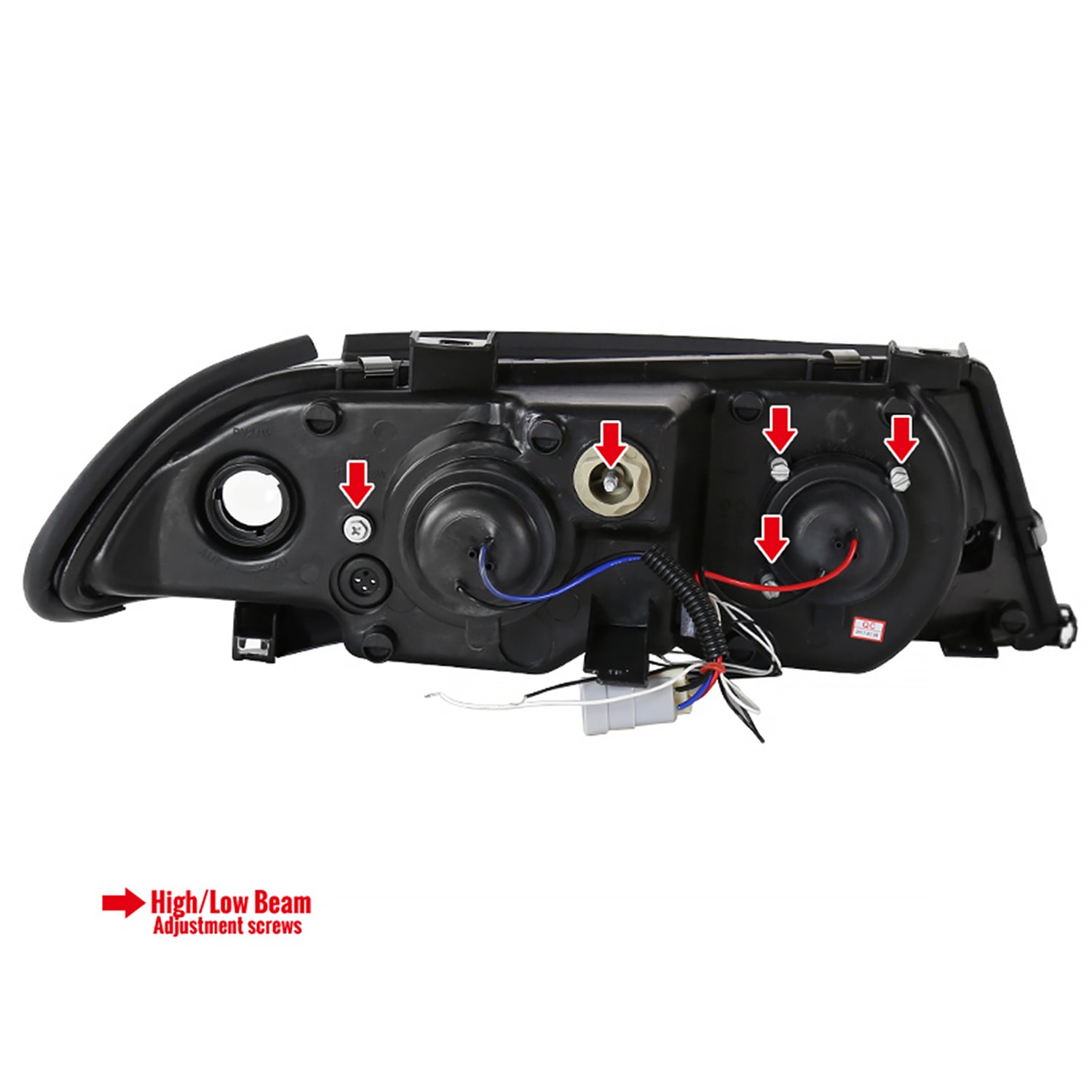 1999-2001 BMW E46 3 Series Sedan Dual Halo Projector Headlights Matt Black