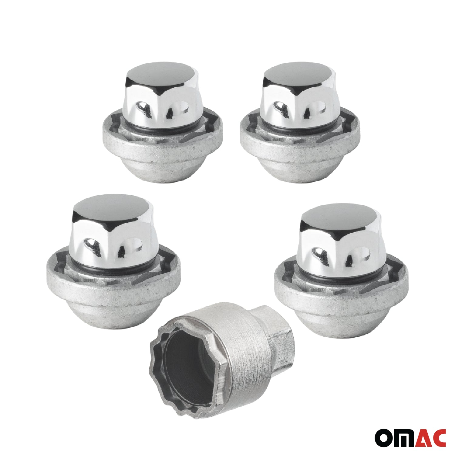Wheel Lock Kit for Honda Civic / Fit M12X1.5 Nut Chromed 4Locks & 1Key
