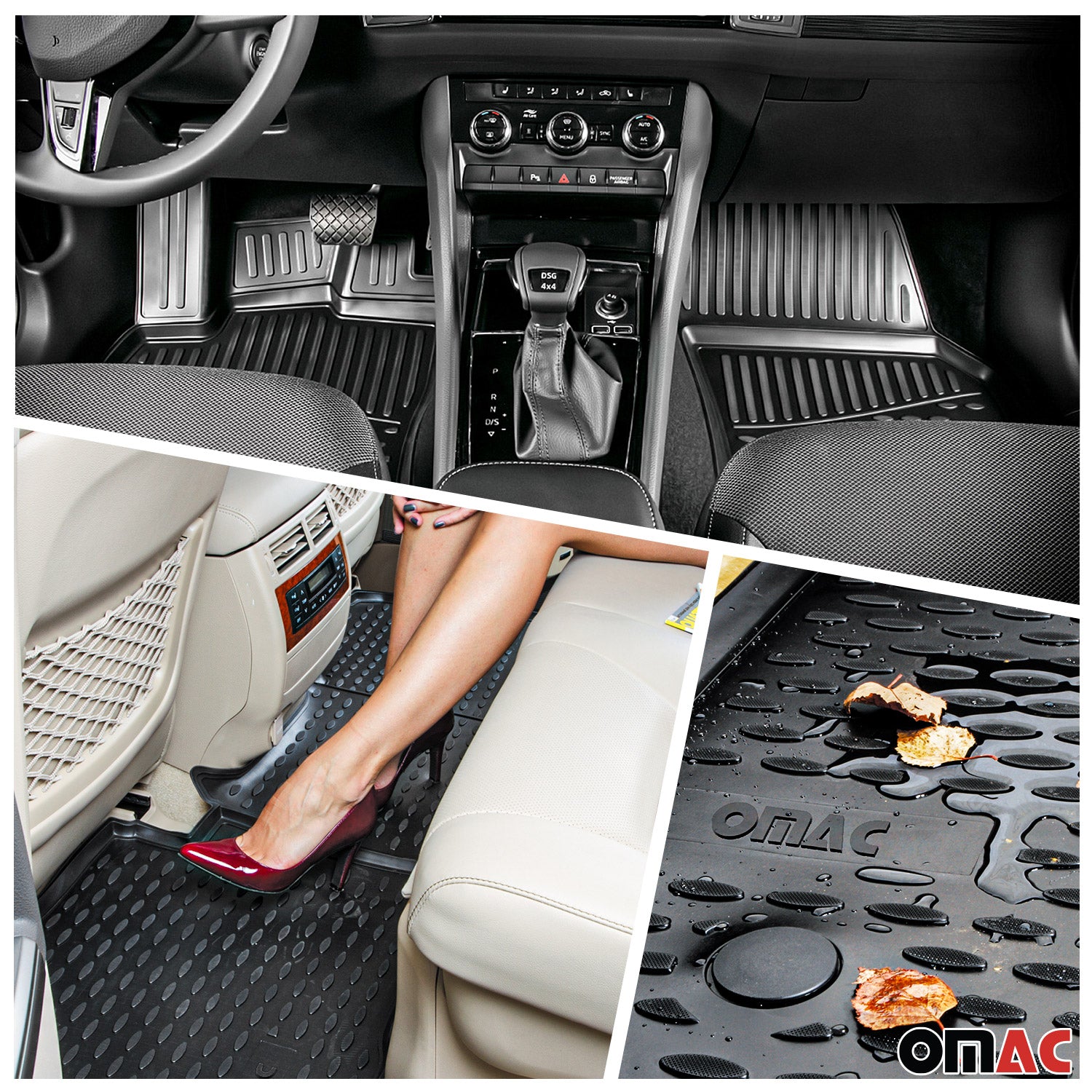 2010-2015 Toyota Prius XW30 Floor Mats & Cargo Liner Full Set All Weather Black