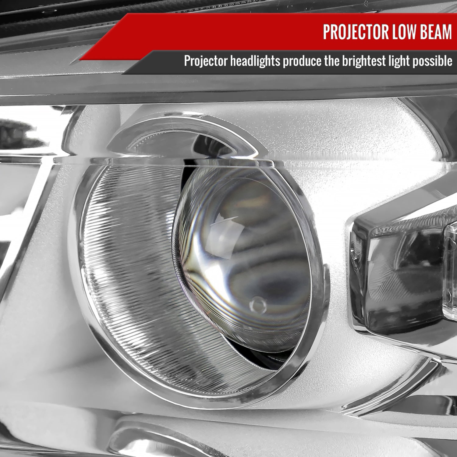 2013-2015 Chevy Malibu / Malibu Limited Projector Headlights Reflectors Chrome