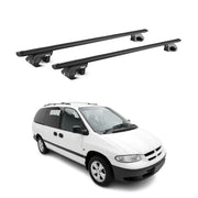 Roof Rack Luggage Carrier for Chrysler Voyager 1996-2000 Aluminium Black 2Pcs