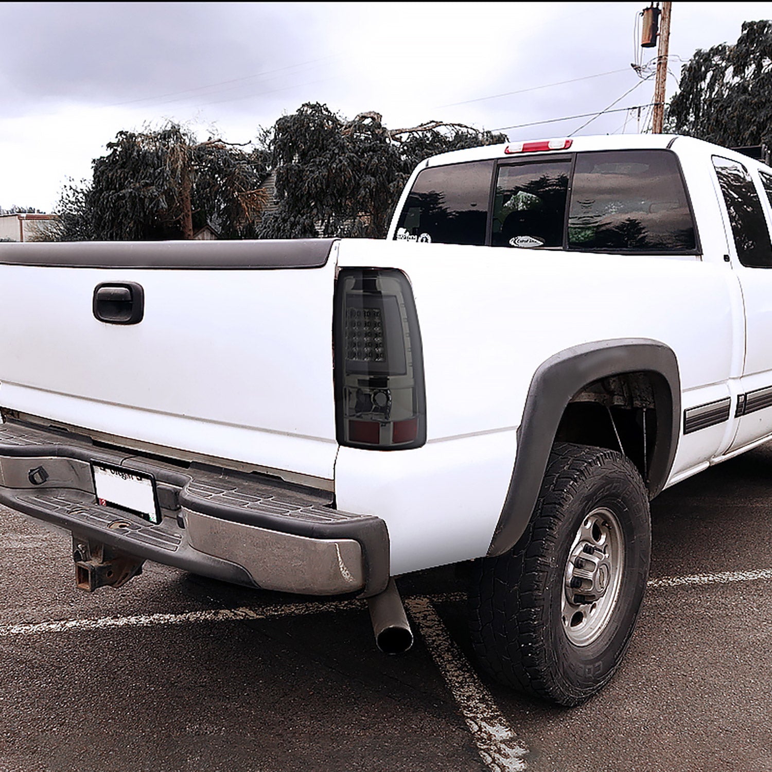 1999-2002 Chevy Silverado/ 1999-2006 GMC Sierra LED Tail Lights G2 Chrome/Smoke