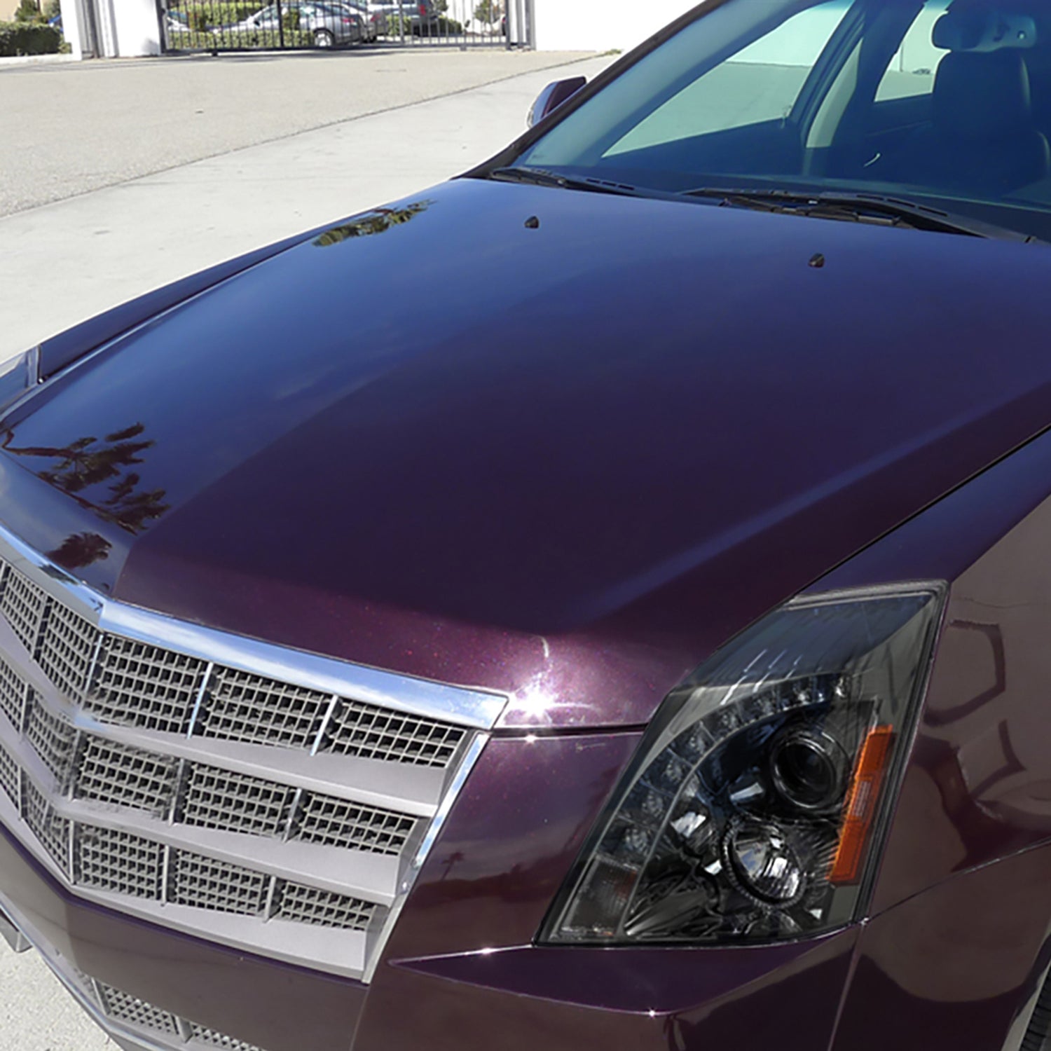2008-2014 Cadillac CTS SMD LED Light Strip Projector Headlights Chrome/Smoke
