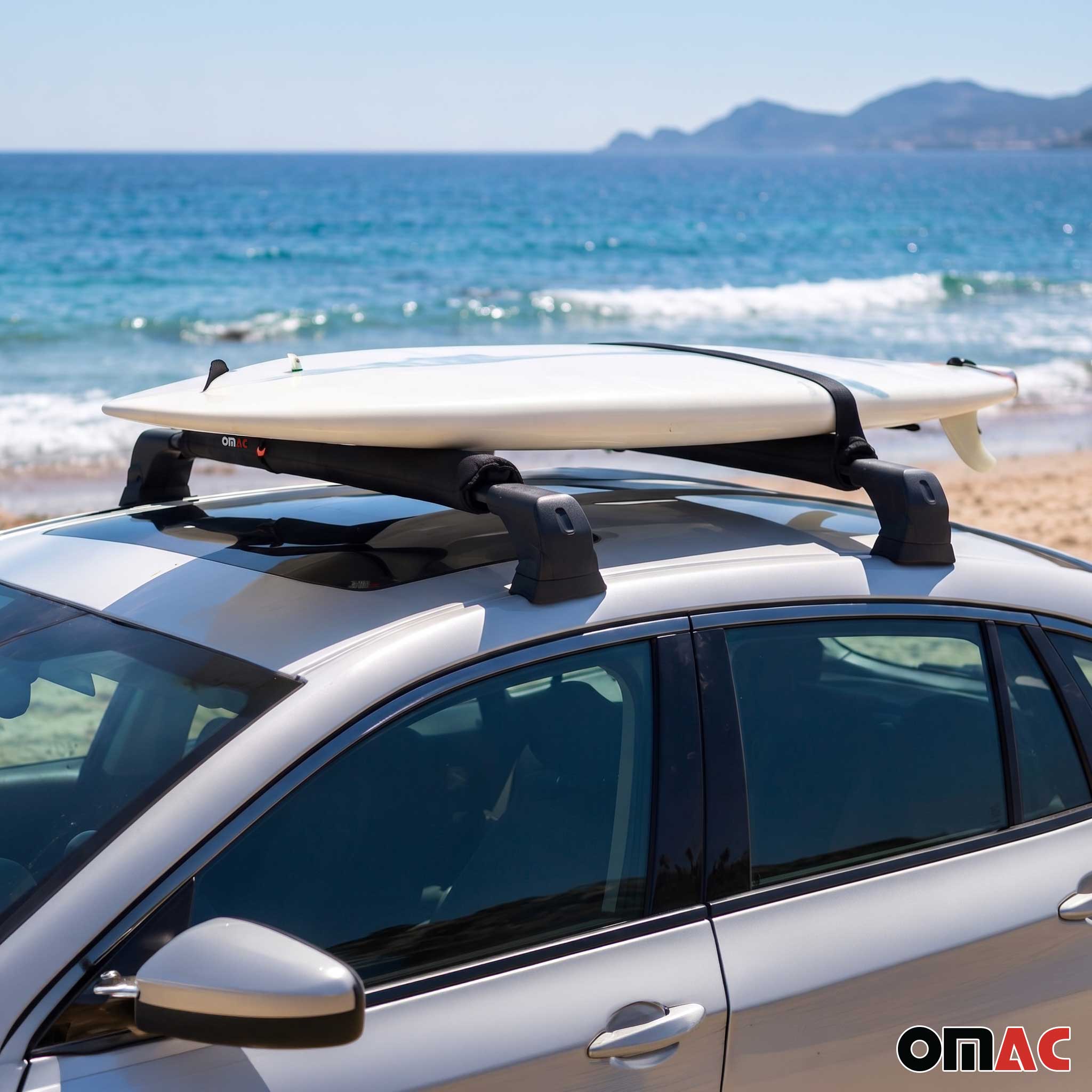 Mercedes 19" Roof Rack Pads Surfboard Windsurf Crossbar Pads Black