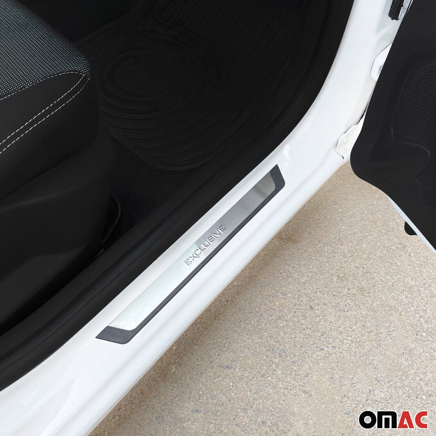 Hyundai Venue Door Sill Scuff Plate Scratch Protector Exclusive Brushed Stainless Steel 4Pcs