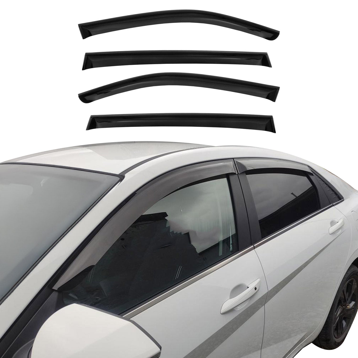 2016-2020 Kia Optima Window Visor Vent Rain Deflector 4Pcs Smoke