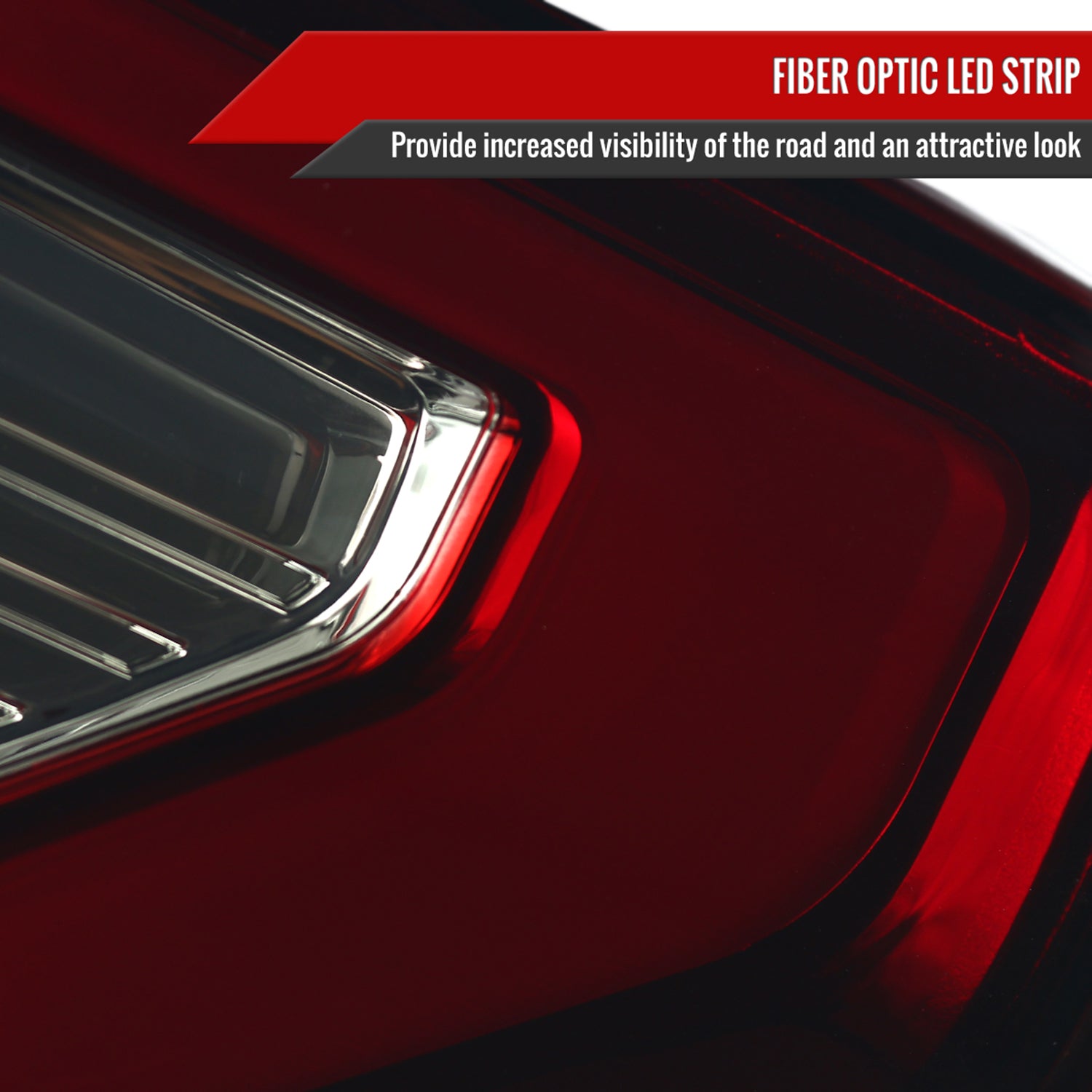 2018-2020 Ford F-150 LED Tail Lights Chrome Housing/Red Smoke Lens