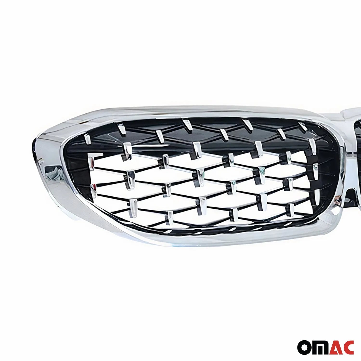 2019-2026 BMW 3 Series G20 Sedan Front Kidney Grille Glossy Black & Silvery Meteor