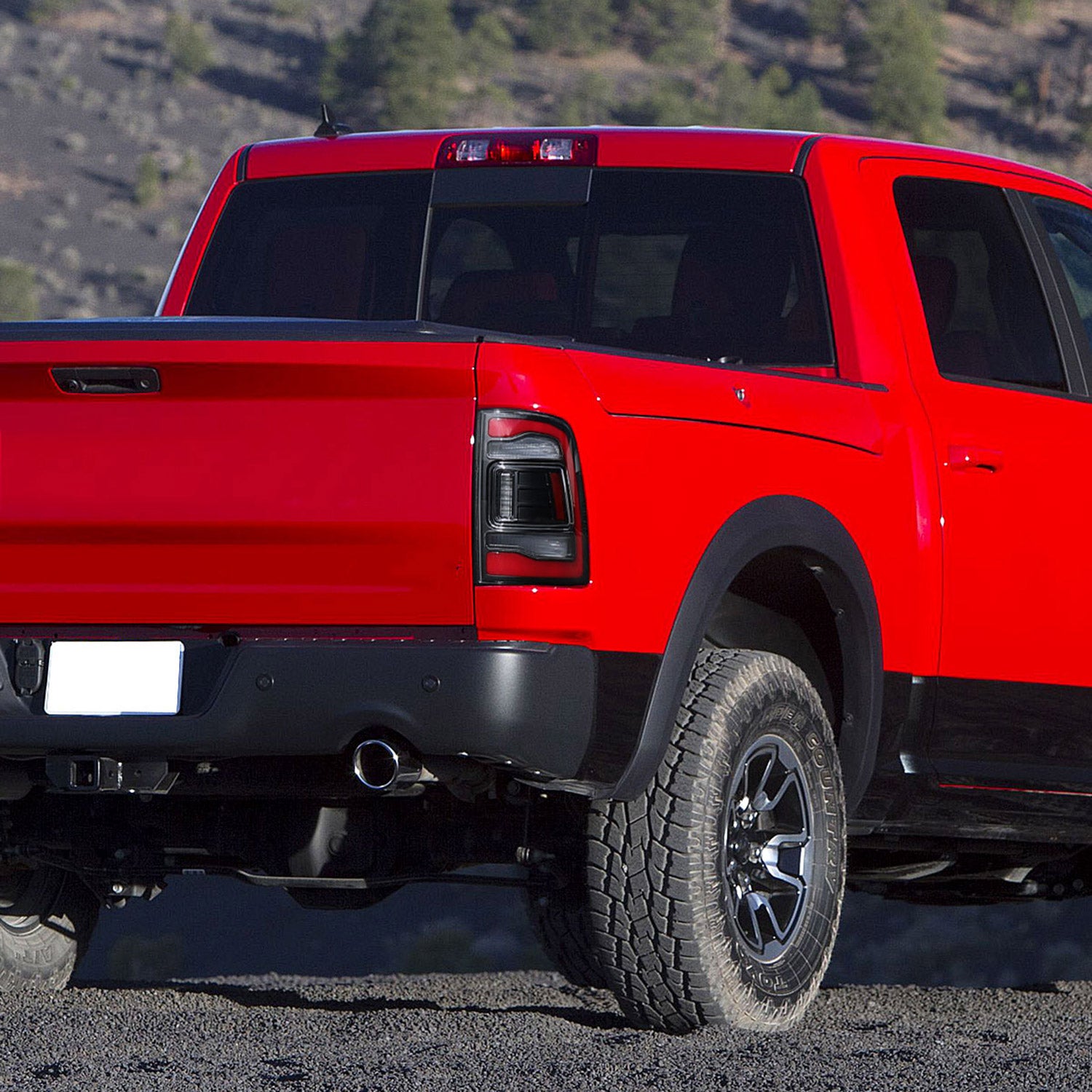 2013-2018 RAM 1500/2500/3500 Sequential Signal LED Tail Lights Black/Clear