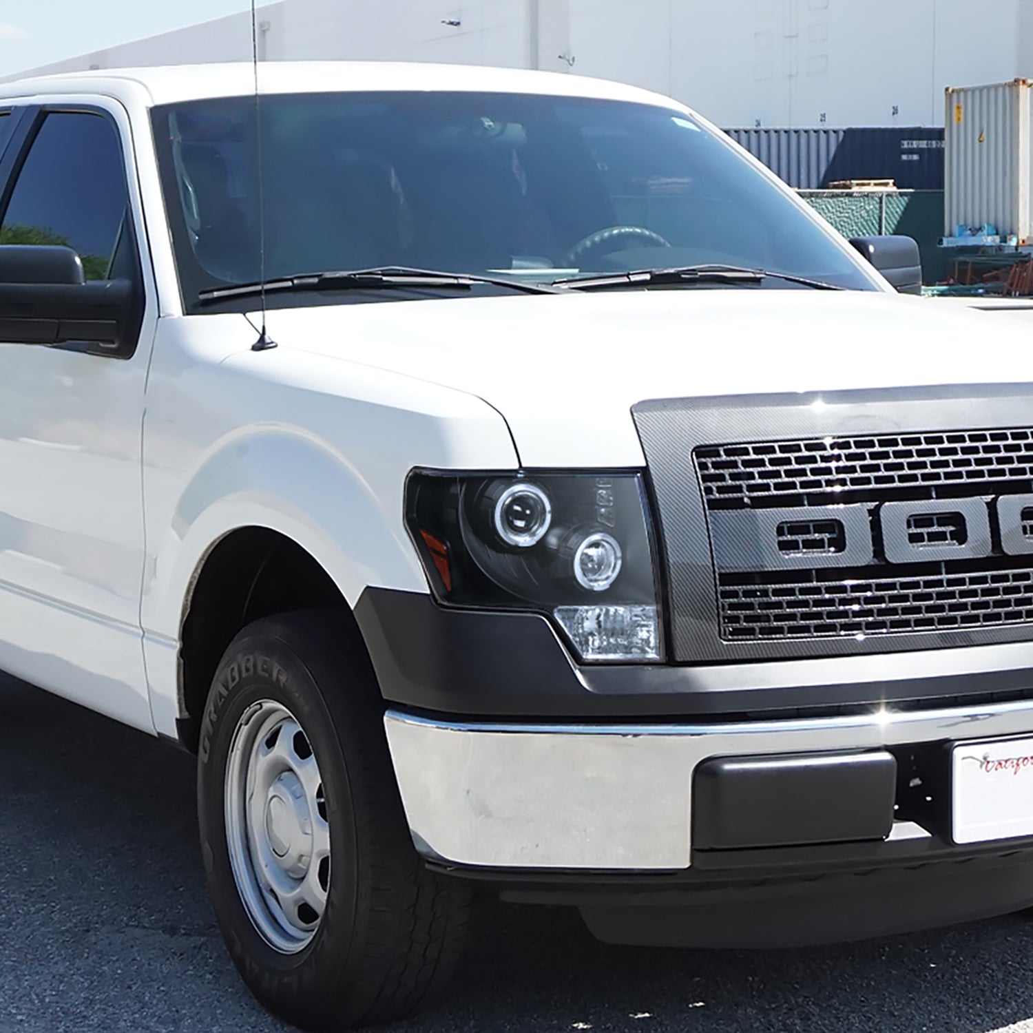 2009-2014 Ford F-150 Dual Halo Projector Headlights Matte Black/Clear Lens