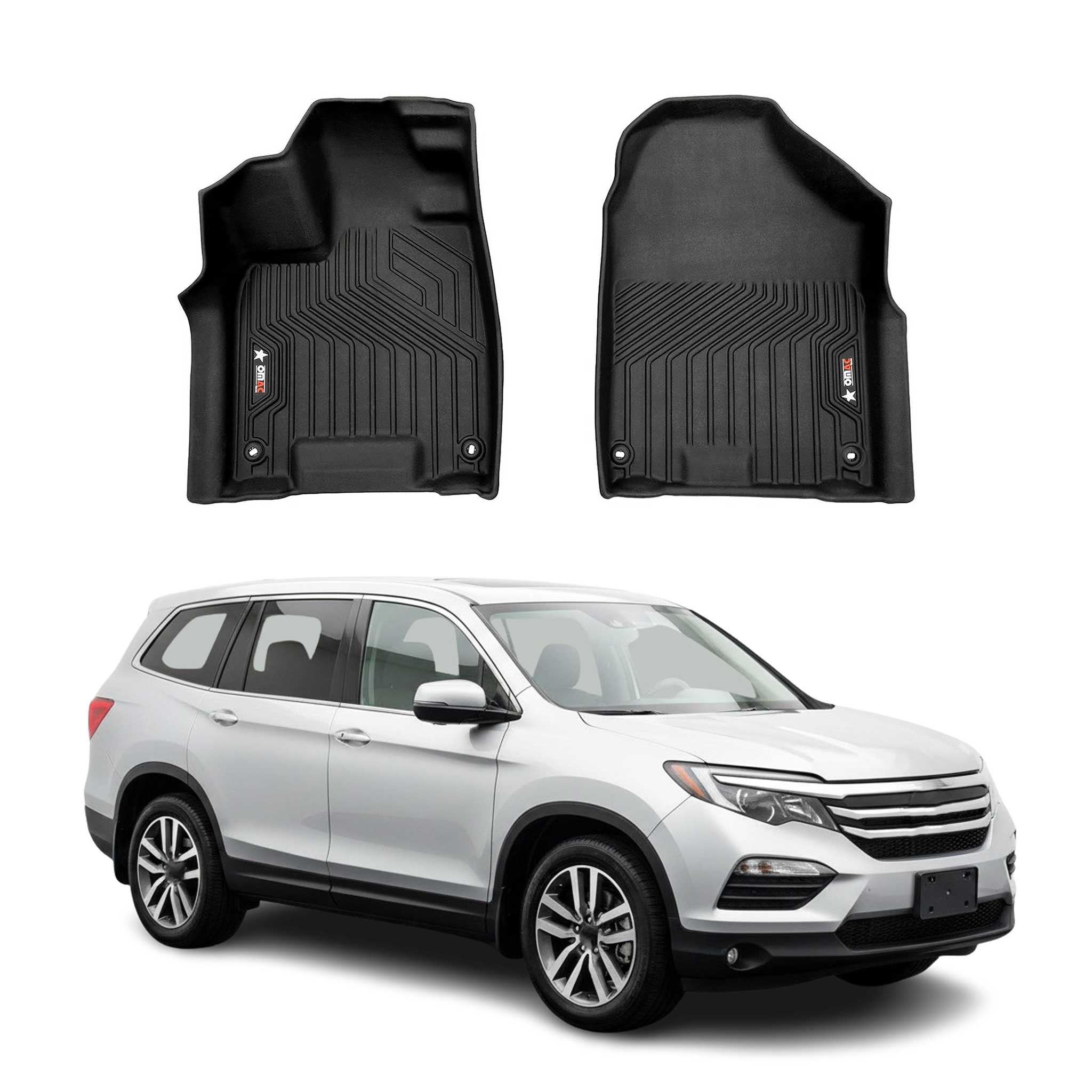 2016-2022 Honda Pilot Premium Floor Mats Liners First Row Front