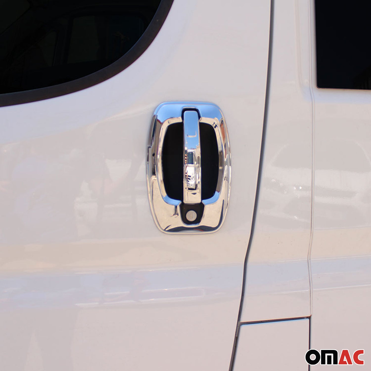 2014-2022 RAM ProMaster Car Door Handle Cover Protector Silver Chrome 8 Pcs