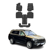2020-2026 Mercedes GLS Class X167 Floor Mats Liners Full Set All Weather 6 Passenger Black