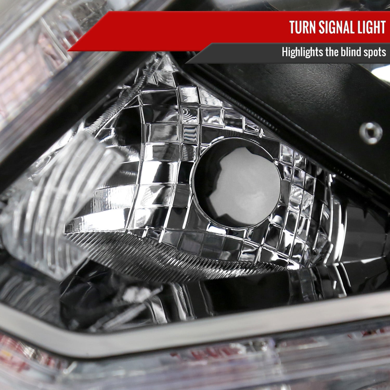 2014-2016 Nissan Rogue LED Strip Factory Style Headlights Matte Black/Clear