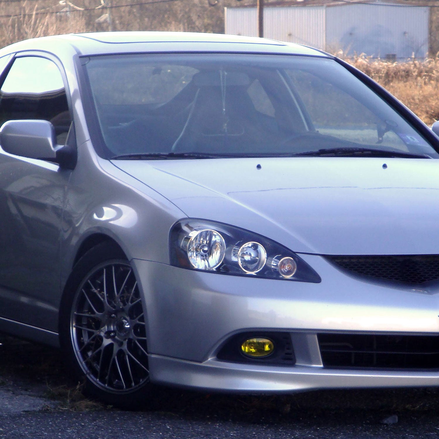 2005-2007 Acura RSX H11 Fog Lights Kit Chrome Housing/Yellow Lens