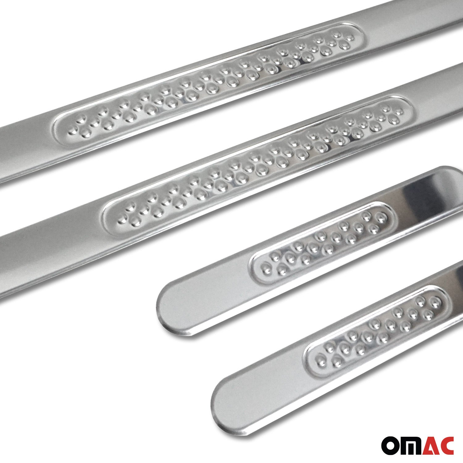 Jeep Grand Cherokee Door Sill Scuff Plate Scratch Protector Gloss Stainless Steel Silver 4 Pcs