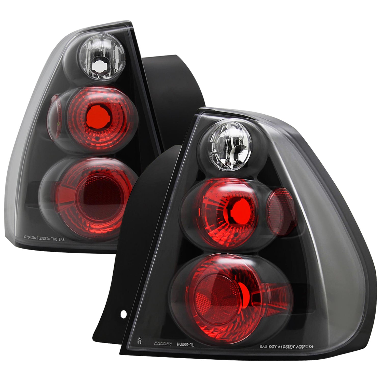 2004-2007 Chevrolet Malibu Tail Lights Matte Black Housing/Clear Lens
