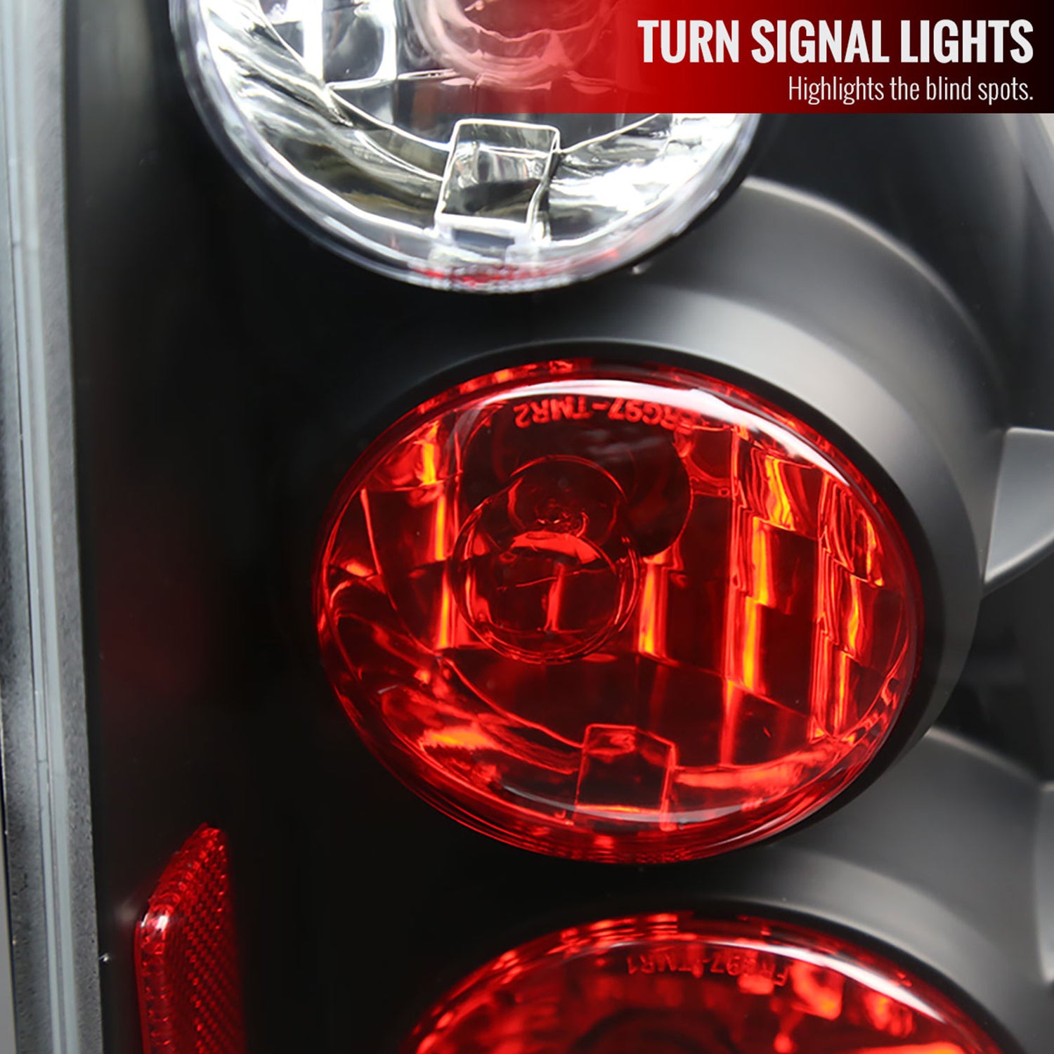 2003-2005 Toyota 4Runner Tail Lights Matte Black Housing/Clear Lens