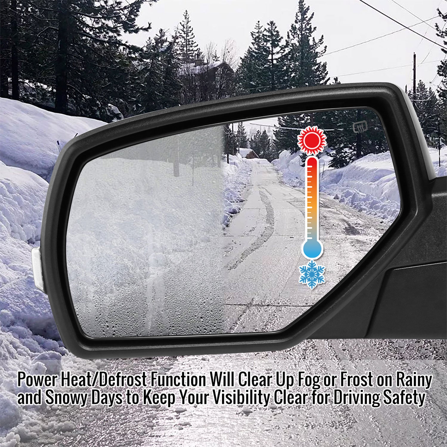 2014-2018 Chevy Silverado/ Sierra Chrome Auto-Fold & Heated Side Mirror Driver