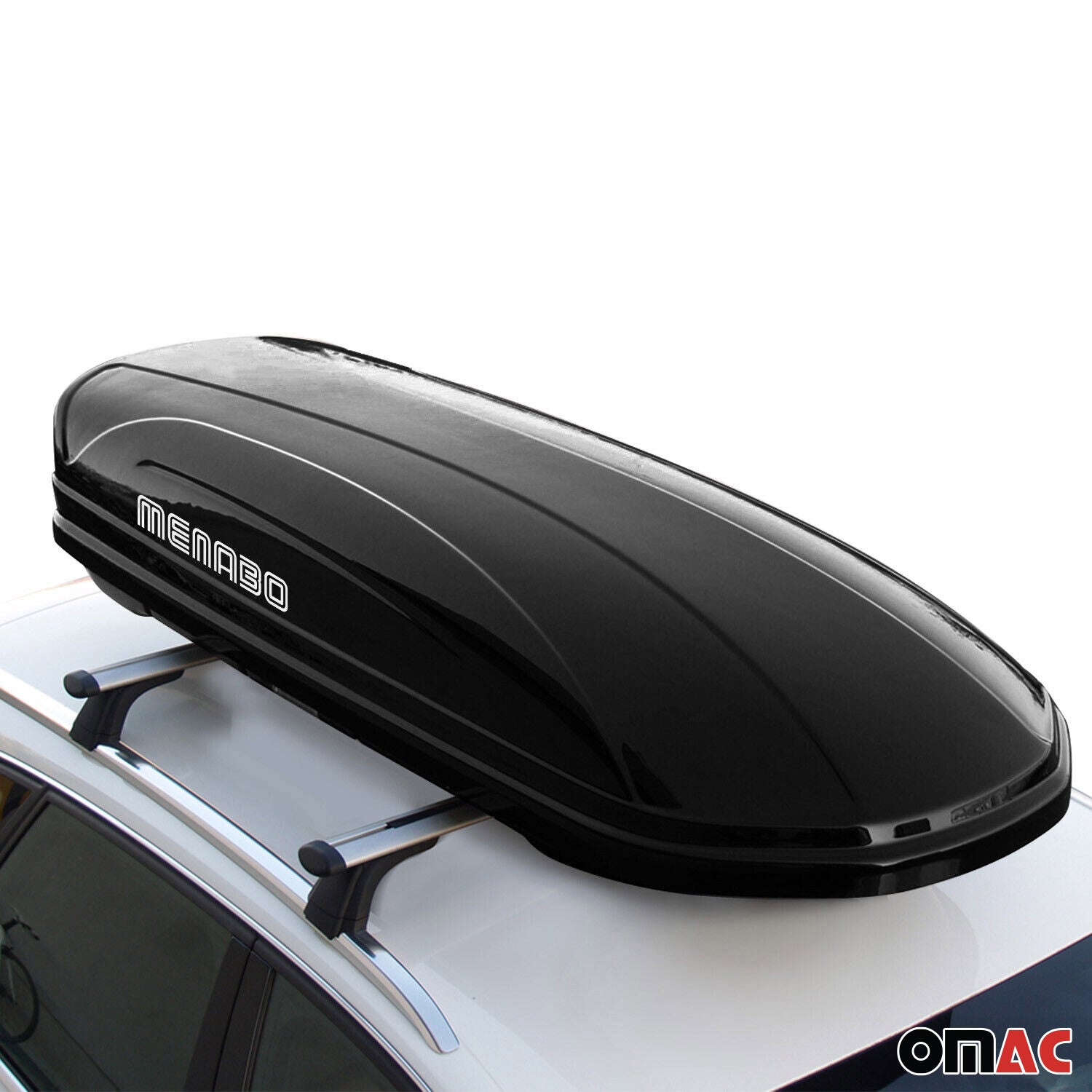 MENABO Car Roof Box Rooftop Cargo Carrier 14 Cubic Storage Box Black Universal