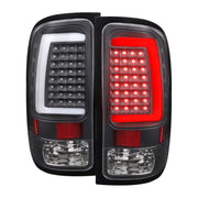 2007-2013 GMC Sierra 1500 2500HD 3500HD C-Bar LED Tail Lights Matt Black