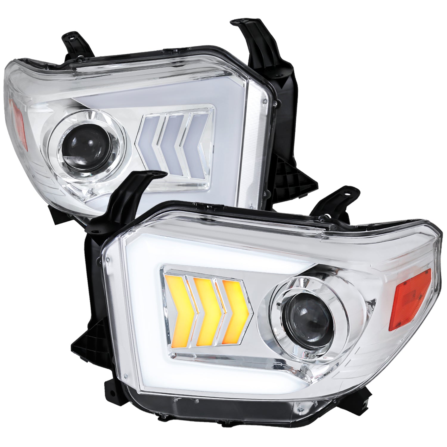 2014-2021 Toyota Tundra LED CBar Projector Headlights Arrow Signals Chrome