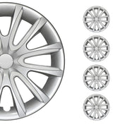 Bicolo Hub Caps Wheel Cover 15" Gray & White Full Set 4 pcs.