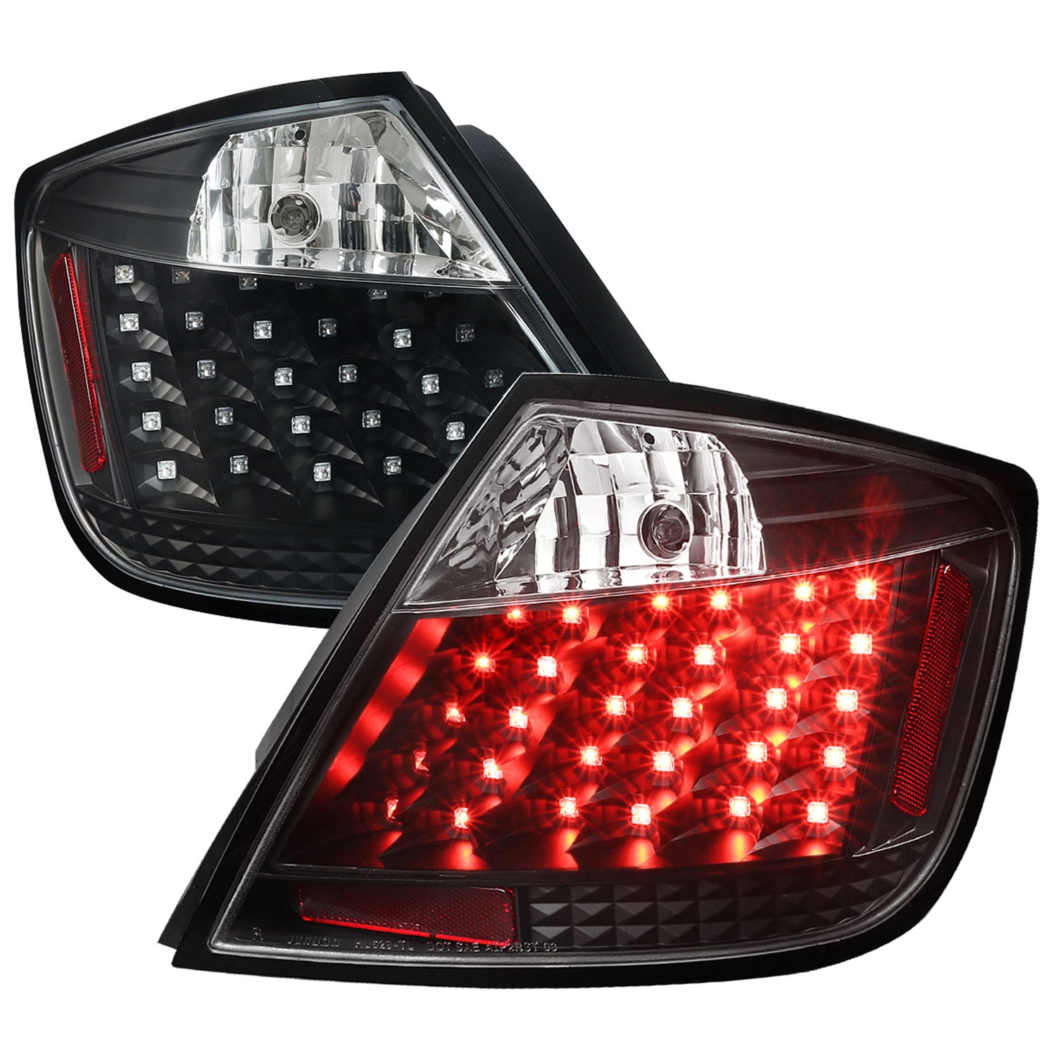 2004-2010 Scion tC V2 LED Tail Lights Matte Black Housing/Clear Lens