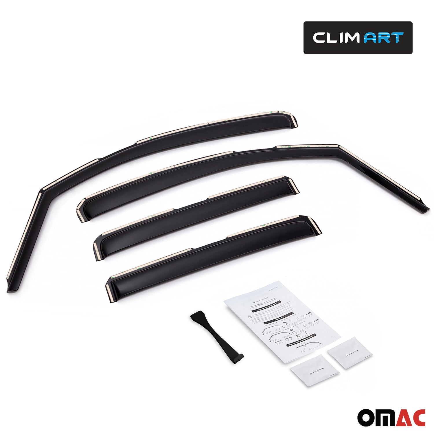 Clim Art Wind Deflectors for Honda Accord 2023-2025 Shatterproof Dark Smoke 4x