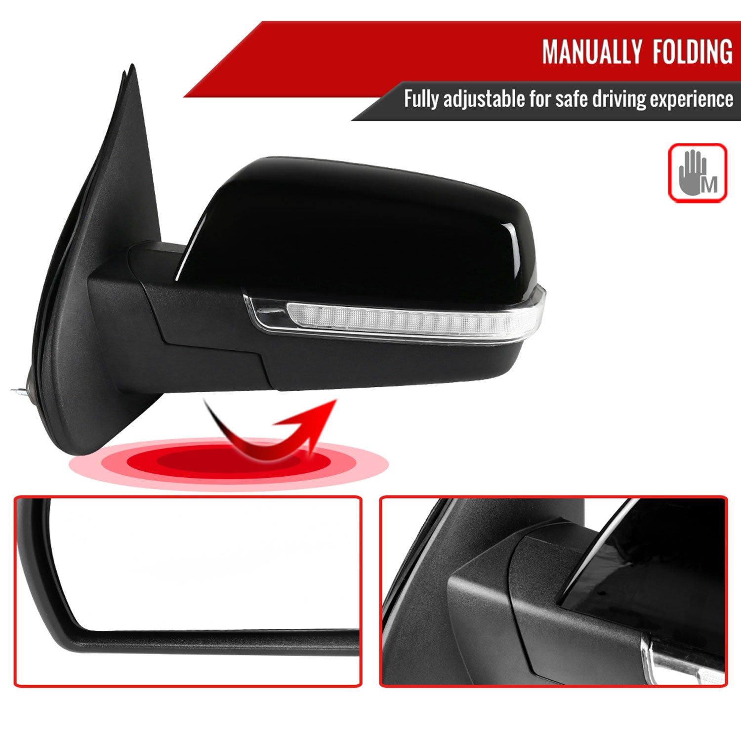 2014-2018 Chevy Silverado/GMC Sierra Manual Fold Heated Side Mirror Driver
